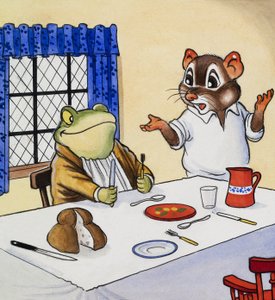 Meneer Pad wacht op zijn eten door English School