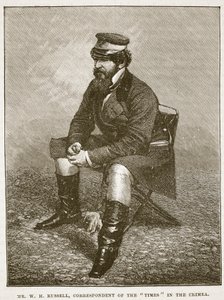 Mr W H Russell, correspondent van de Times in de Krim, illustratie uit Cassells Illustrated History of England door English School