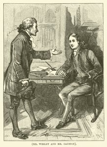 Wesley en Causton (gravure) door English School