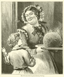 Mevrouw Blossom met de grote stomende pudding door English School
