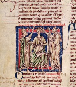Ms 6712 (A.6.89) fol.126v Willem II (ca. 1057-1100) miniatuur uit Flores Historiarum, door Matthew Paris, 1250-52
