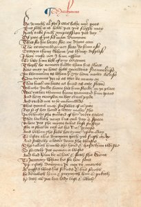 Ms. New Coll 314, f90v, De Canterbury Tales door Geoffrey Chaucer door English School