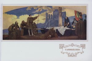 Muurschilderingen in Peter Robinson restaurant: Tannhauser door English School