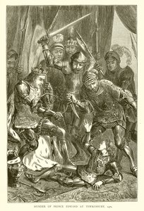 Moord op prins Edward bij Tewkesbury, 1471 door English School