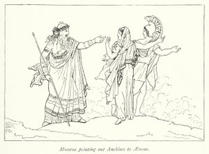 Musaeus wijst Anchises aan Aeneas door English School