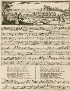 Muzikale partituur: In Greenwich Park, gezet door Mr Jackson door English School