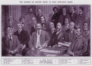 Muzikanten en componisten tijdens het bewind van koning Edward VII door English School
