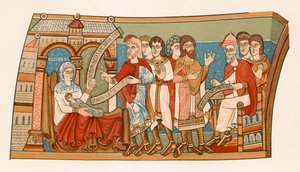 Naamgeving van Johannes de Doper (kleurenlitho)