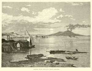 Napels, met Vesuvius, vanaf Posilippo door English School
