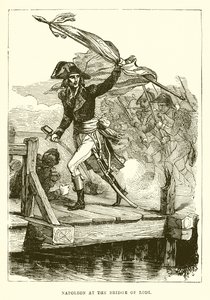 Napoleon bij de brug van Lodi