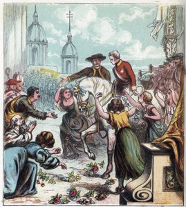 Napoleontische Oorlog: De hertog van Wellington (1769-1852) bevrijdde Madrid van de Franse greep in 1812. Wellington in Madrid door English School