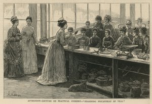 Nationale Kookschool in South Kensington: Middaglezing over praktische kookkunst door English School