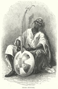 Neger minstreel (gravure) door English School