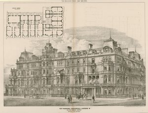 New Mansions, Chesterfield Gardens, Londen W, John Thomas Wimperis, architect door English School