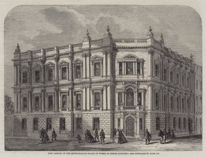 Nieuwe Kantoren van de Metropolitan Board of Works in Spring-Gardens (gravure) door English School