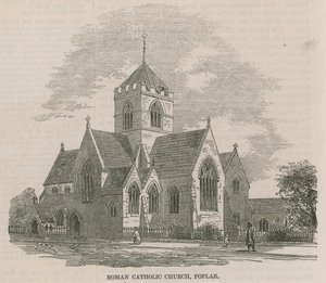 Nieuwe Rooms-Katholieke Kerk bij West India Docks door English School