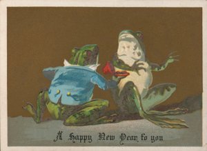 Nieuwjaarskaart (chromolitho)