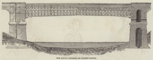 Nore-viaduct, Waterford en Kilkenny Railway (gravure) door English School