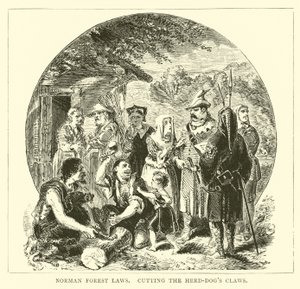 Normandische boswetten, het knippen van de klauwen van de herdershonden