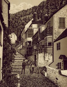 Noord-Devon: Clovelly, Hoofdstraat
