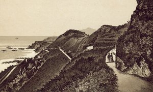 North Devon: Torrs Walks, kijkend naar het oosten door English School