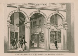 Noordelijke ingang van Burlington Arcade, Londen door English School