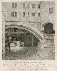 Noord- of binnenaanzicht van Traitors Gate door English School