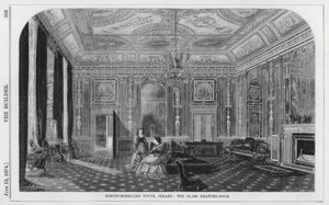 Northumberland House, Strand, de Glastekenkamer (gravure) door English School