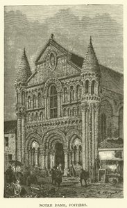 Notre Dame, Poitiers (gravure) door English School