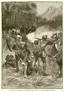 Nunez de Balboa vecht zich een weg naar de Cordilleras