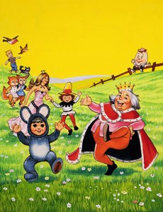 Dansende kinderkamerfiguren door English School