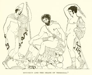 Odysseus en de Schim van Teiresias door English School