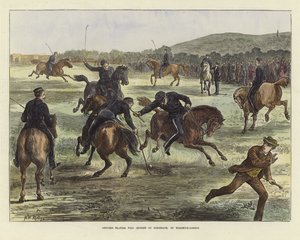 Officieren die polo spelen