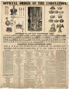 Officiële volgorde van de kroning van koningin Victoria