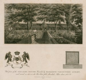 Oude Alms Huizen, Shoreditch door English School