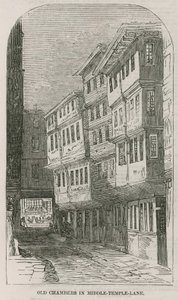 Oude kamers in Middle Temple Lane door English School