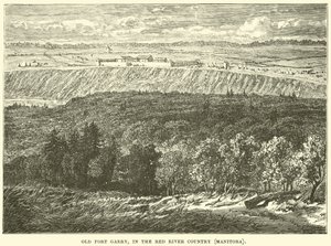 Oude Fort Garry, in het Red River-gebied, Manitoba door English School
