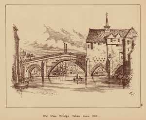 Oude Ouse Brug, afgebroken in 1809 door English School