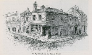 Oude Pye Street en de Ragged School door English School