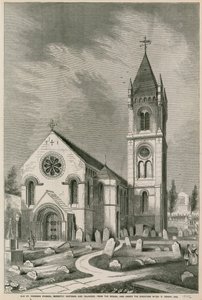 Oude St Pancras Kerk, Londen, onlangs gerestaureerd en vergroot door English School