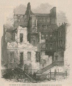 Oud huis in St Jamess Park, voorheen de residentie van rechter Jeffreys door English School