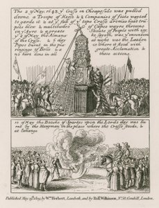 Op 2 mei 1643 werd het kruis in Cheapside, Londen, neergehaald door English School