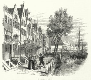Aan de kade, Leiden door English School