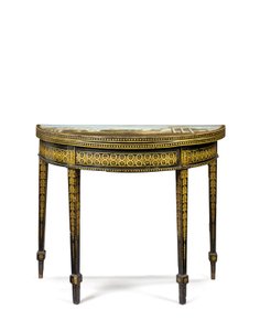 Een van een paar George III theetafels, mogelijk Iers, ca. 1780 door English School