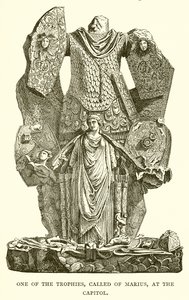 Een van de Trofeeën, genaamd van Marius, bij het Capitool door English School