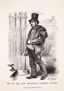 Een van de weinige overgebleven schoorsteenvegers, naar de daguerreotype door Richard Beard, illustratie uit London Labour and London Poor door Henry Mayhew, pub. 1862 door English School