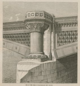 Een van de pijlers van de nieuwe Blackfriars Bridge door English School
