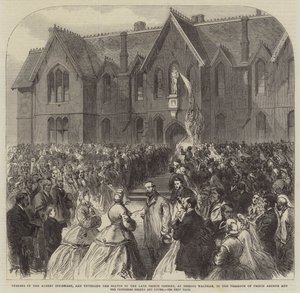 Opening van het Albert Infirmary en onthulling van het standbeeld van wijlen Prins-Gemaal, in aanwezigheid van Prins Arthur en de Prinsessen Helena en Louisa