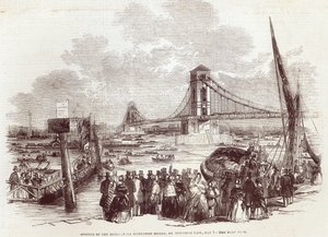 Opening van de Hungerford Suspension Bridge, uit 