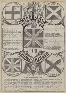 Oorsprong van de Union Jack (gravure)
